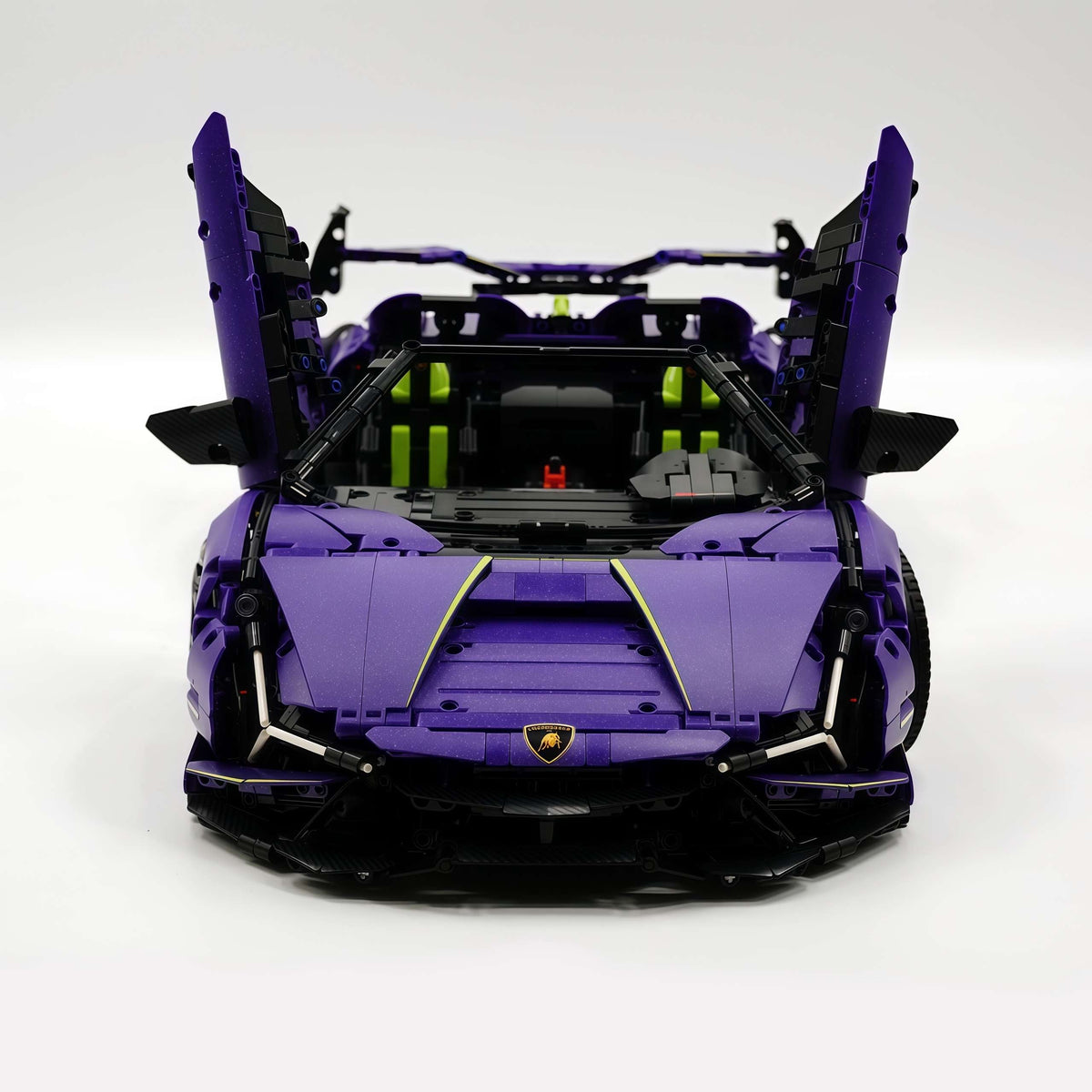 Trilumity Motorized Building Block Set: 1:8 Comet Purple Lamborghini Supercar with Remote Control – Electric Features, V10 Engine, and Custom Starry