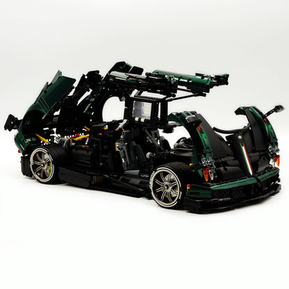 Trilumity Building Block Set: 1: 8 Pagani Huayra Bc Violet Paint finish Customized Ultimate Edition (4708-Piece)
