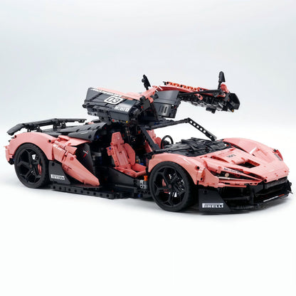 Trilumity Motorized Building Block Set: 1:8 The Ultimate British Woking Hypercar | Misty Rose Custom Edition | Shipped in Original Gift Box
