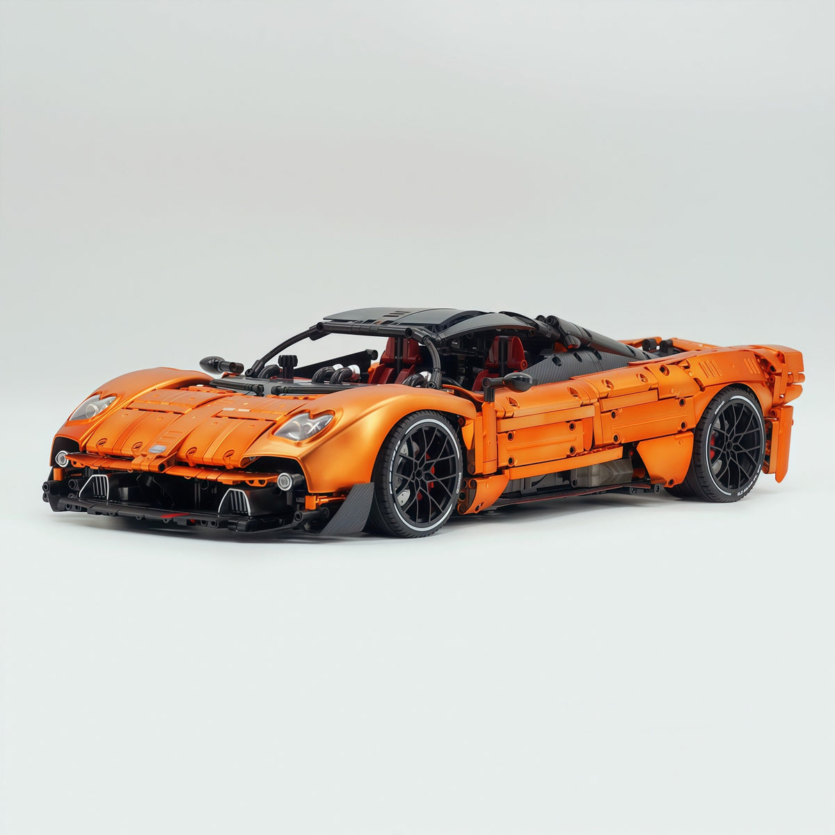 Trilumity Building Block Set: 1:8 The Ultimate Pagani Utopia Supercar | Customized Orange Gold V12 Italian Exotic (3314Piece)