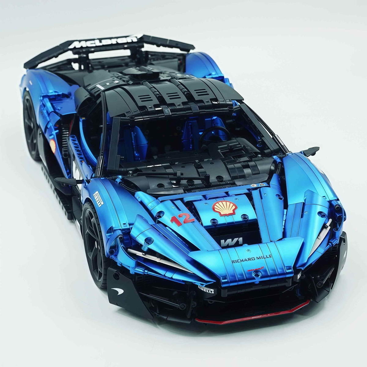 Trilumity Motorized Building Block Set: 1:8 The Ultimate British Woking Hypercar | Electric Sapphire Blue Custom Edition | Shipped in Original Gift