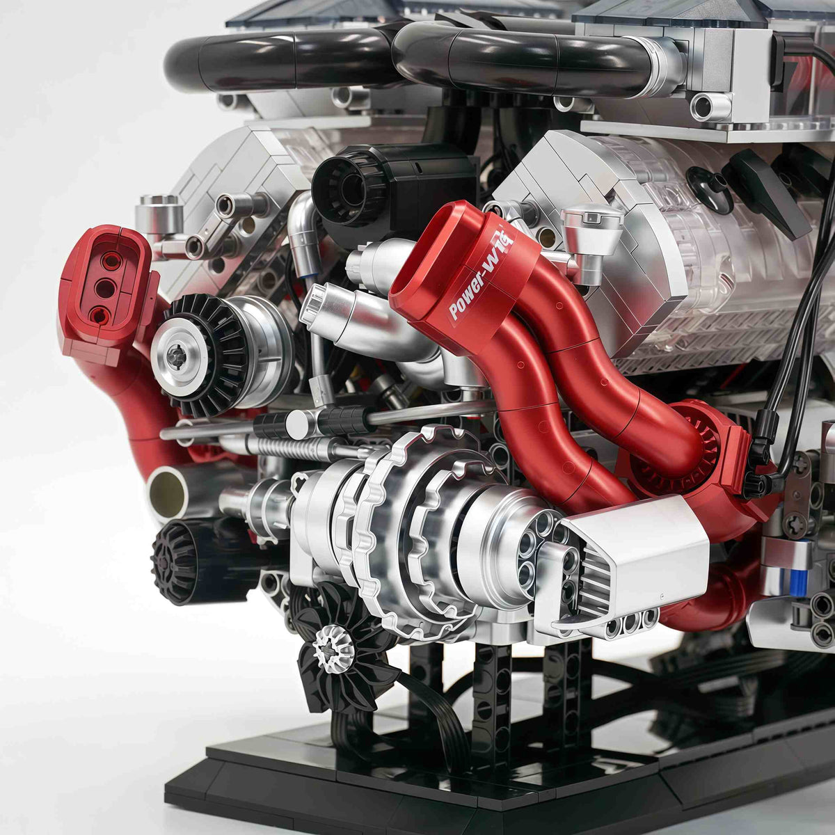 Trilumity Building Block Set: Large W16 Engine | French 16-Cylinder Engine Set (2520-Piece)