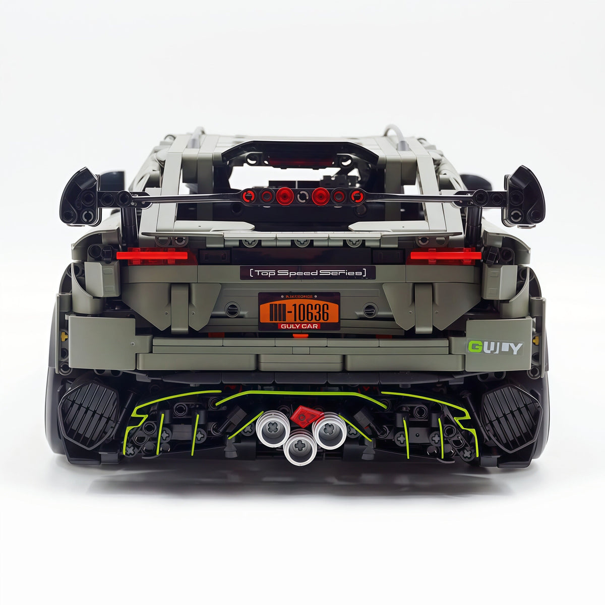 Trilumity Motorized Building Block Set: 1:8 The Ultimate Italian Super Suv | Remote Controlled | Grey Plating Limited Edition- 3223Piece