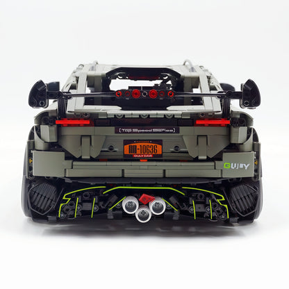 Trilumity Motorized Building Block Set: 1:8 The Ultimate Italian Super Suv | Remote Controlled | Grey Plating Limited Edition- 3223Piece