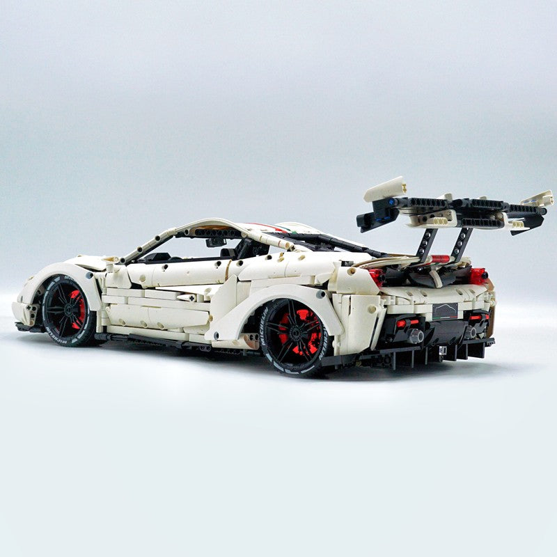 Trilumity Motorized Building Block Set: 1:8 The Ultimate Maranello V8 GT Supercar, GTR-style widebody kit and large rear wing (3237-Piece)