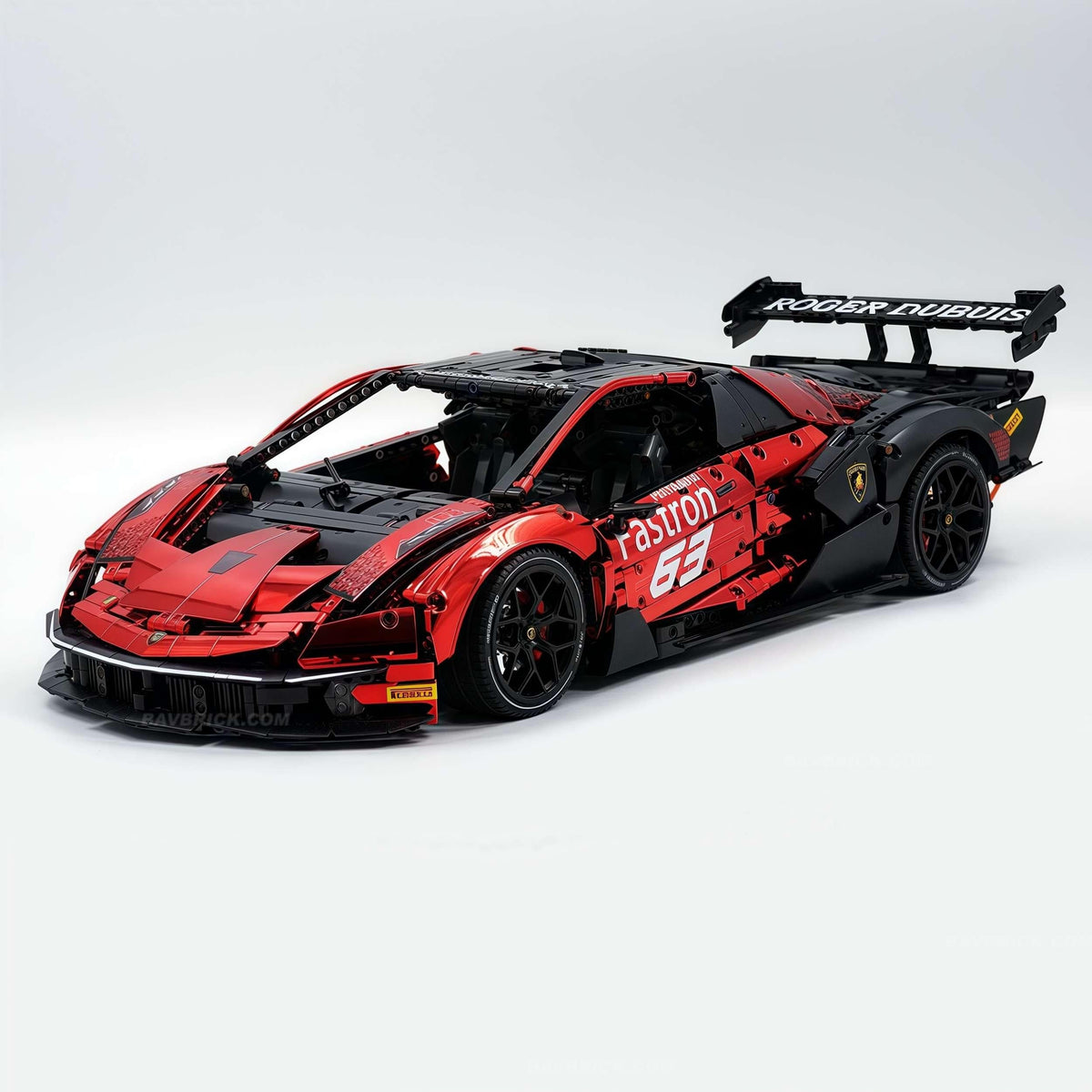 Trilumity Building Block Set: 1: 8 The Ultimate Italian Track-Only V12 Hypercar, Mirror Red Plated Limited Edition (4100+Piece)