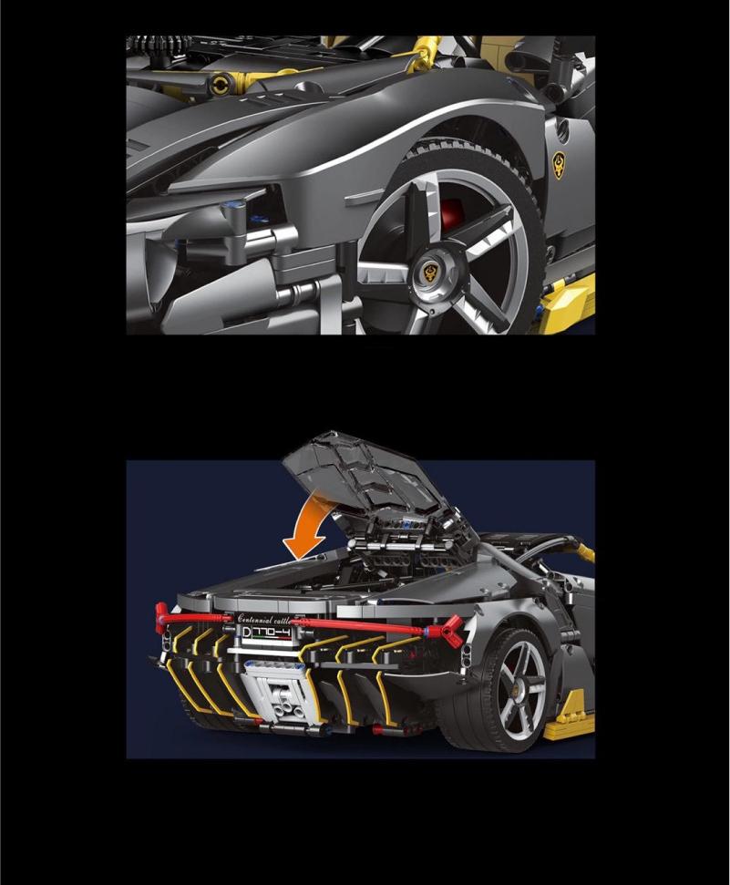 Trilumity Building Block Set: 1:8 Italian Bull Centenary Edition | Red Special Edition (3874-Piece)