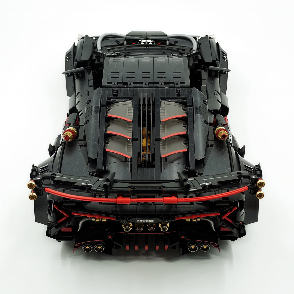 Trilumity Motorized Building Block Set: 1:8 Lamborghini Veneno Limited Edition Obsidian V12 Supercar | 64cm | Remote Controlled | 3809-Piece