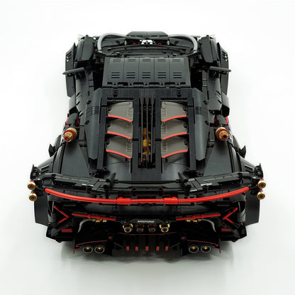 Trilumity Motorized Building Block Set: 1:8 Lamborghini Veneno Limited Edition Obsidian V12 Supercar | 64cm | Remote Controlled | 3809-Piece