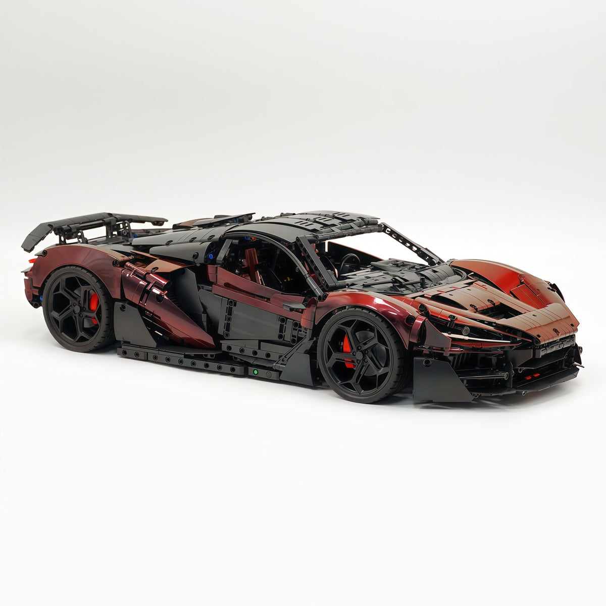 Trilumity Motorized Building Block Set: 1:8 The Ultimate British Woking Hypercar | Black & Red Chameleon Paint Edition | Shipped in Original Gift Box
