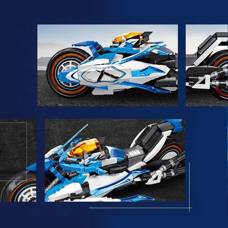 JieStar MOC Building Block Set: CYBERANGEL Concept Motorcycle, Model 58013
