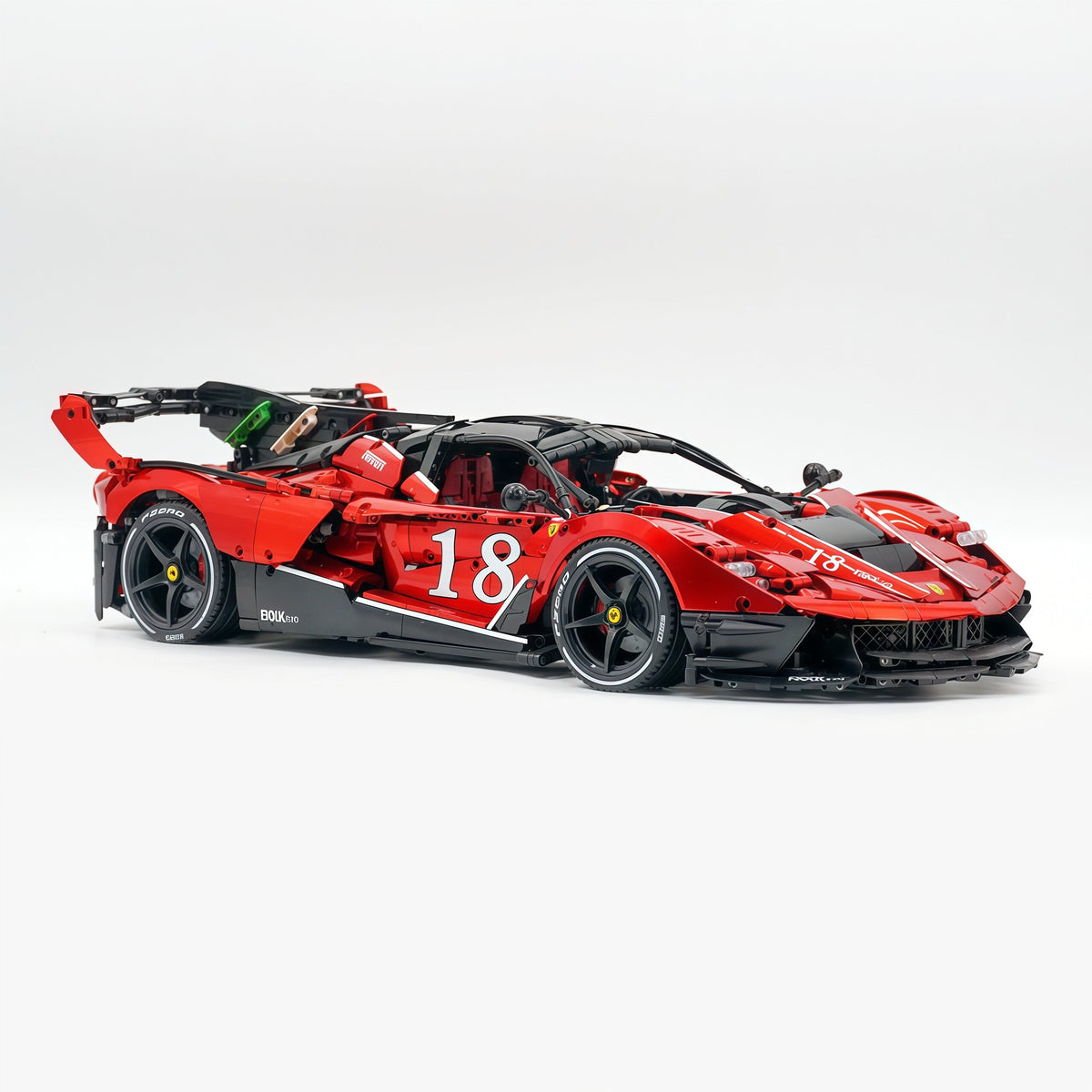 Trilumity Motorized Building Block Set: 1:8 The Ultimate Italian Hybrid Hypercar Evo | Pearl Red Painting Italian Flagship (4058Piece)