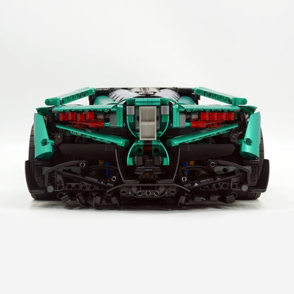 Trilumity Motorized Building Block Set: 1:8 The Ultimate Ajlani Drakuma | Customized Barrel-Plated Emerald V8 Concept Hypercar (3920+-Piece)