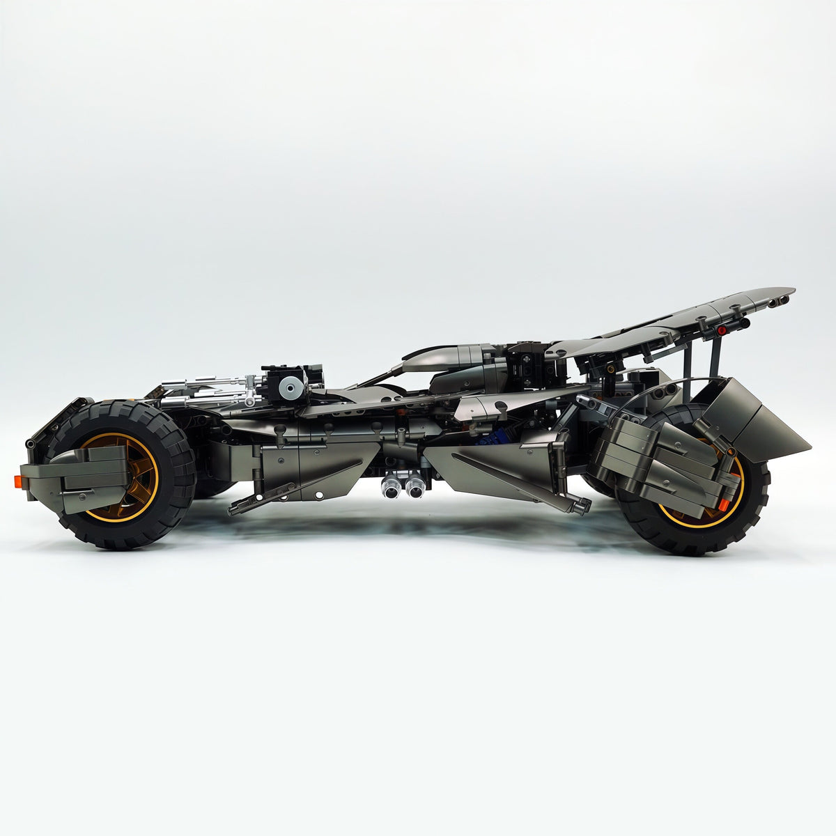 Trilumity Motorized Building Block Set: 1:8 Superhero Batman Car Set | Gun Gray Metallic Edition (2851-Piece)