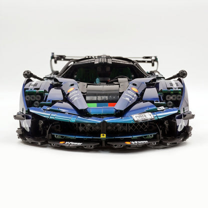 Trilumity Motorized Building Block Set: 1:8 The Ultimate Italian Hybrid Hypercar Evo | Chameleon Metallic Paint Italian Flagship (4058+-Piece)