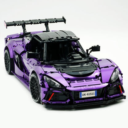 Trilumity Building Block Set: 1:8 Lotus Exige Cup 430 | Rare Amethyst Color Enamel Paint | Officially Licensed Edition (3730-Piece)