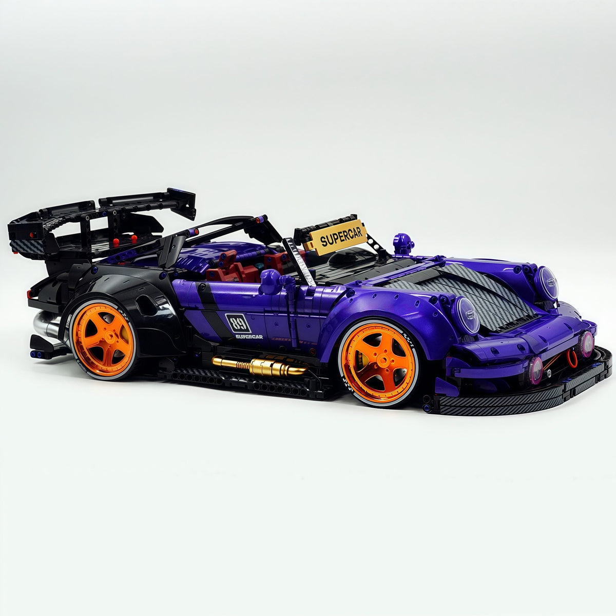 Trilumity Motorized Building Block Set: The Ultimate Widebody Porsche 964 RWB, Widebody German Coupe (3950-Piece)