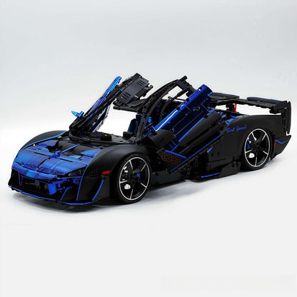 Trilumity Motorized Building Block Set: 1: 8 Woking Hypercar Track Focus, Aerodynamic Brilliance, Mirror Customized Edition (3862-Piece)