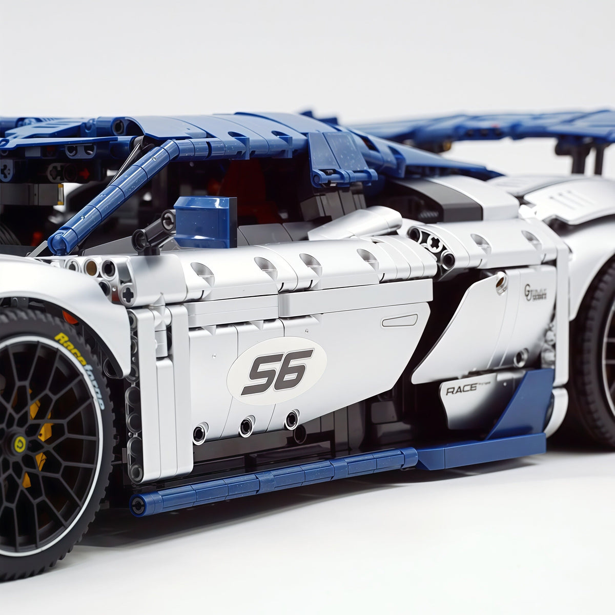 Trilumity Building Block Set: 1:8 The Ultimate 2025 Hybrid Hypercar | Remote Controlled V6 Prancing Horse Hypercar | Silver Limited Edition