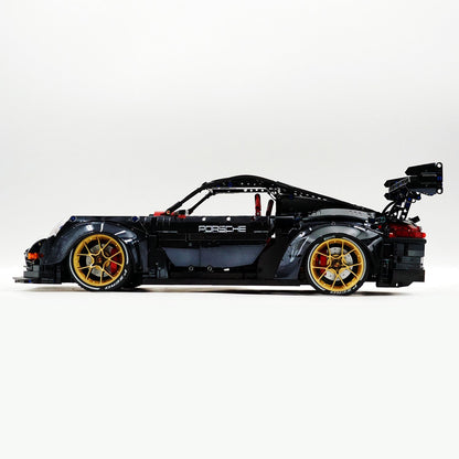 Trilumity Motorized Building Block Set: 1: 8 Porsche Gt2 RS, Limited Mirror Electroplated Edition (3389-Piece)