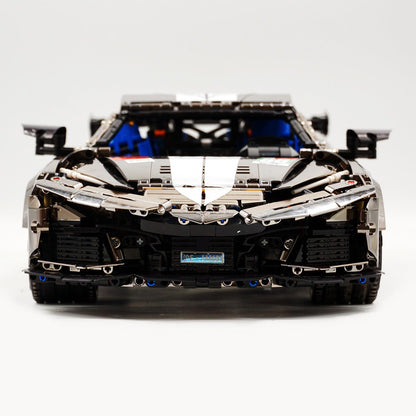 Trilumity Building Block Set: 1: 8 Corvette C8 Supercar Building Sets, Mirror electroplating Customized Edition (3788-Piece)