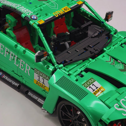 Trilumity Building Block Set: 1: 8 BMW M4 GT3 Building Set, Fully Detailed Simulation, Isle of Man Green Custom Edition (4556Piece)