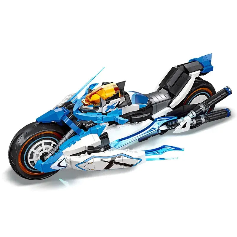 JieStar MOC Building Block Set: CYBERANGEL Concept Motorcycle, Model 58013