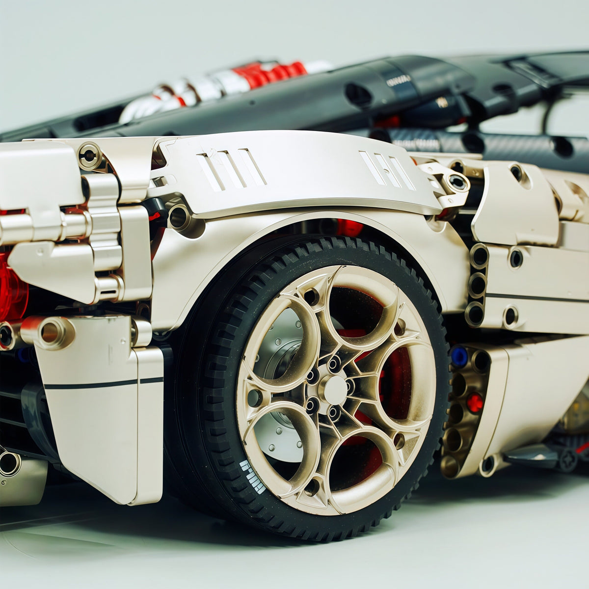 Trilumity Building Block Set: 1:8 The Ultimate Pagani Utopia Supercar | Limited Edition Champagne Gold V12 Italian Exotic (3314Piece)
