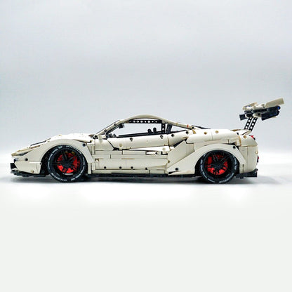 Trilumity Motorized Building Block Set: 1:8 The Ultimate Maranello V8 GT Supercar, GTR-style widebody kit and large rear wing (3237-Piece)
