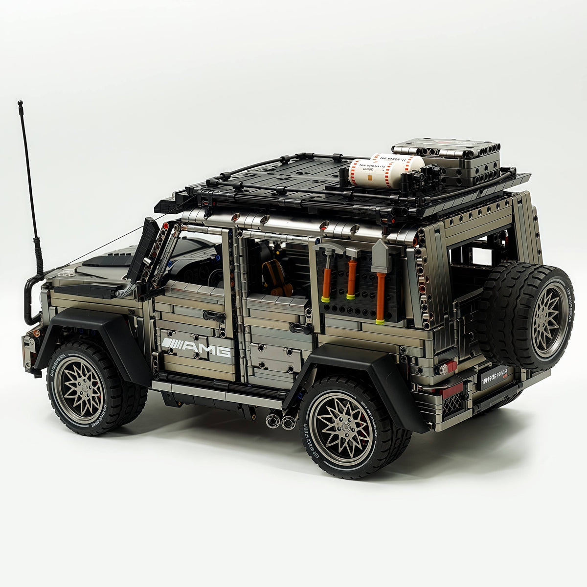 Trilumity Motorized Building Block Set: 1: 8 Mercedes Benz G 500, Ultimate Maneuver Control Off-Road | Electroplating Gun Gray Custom
