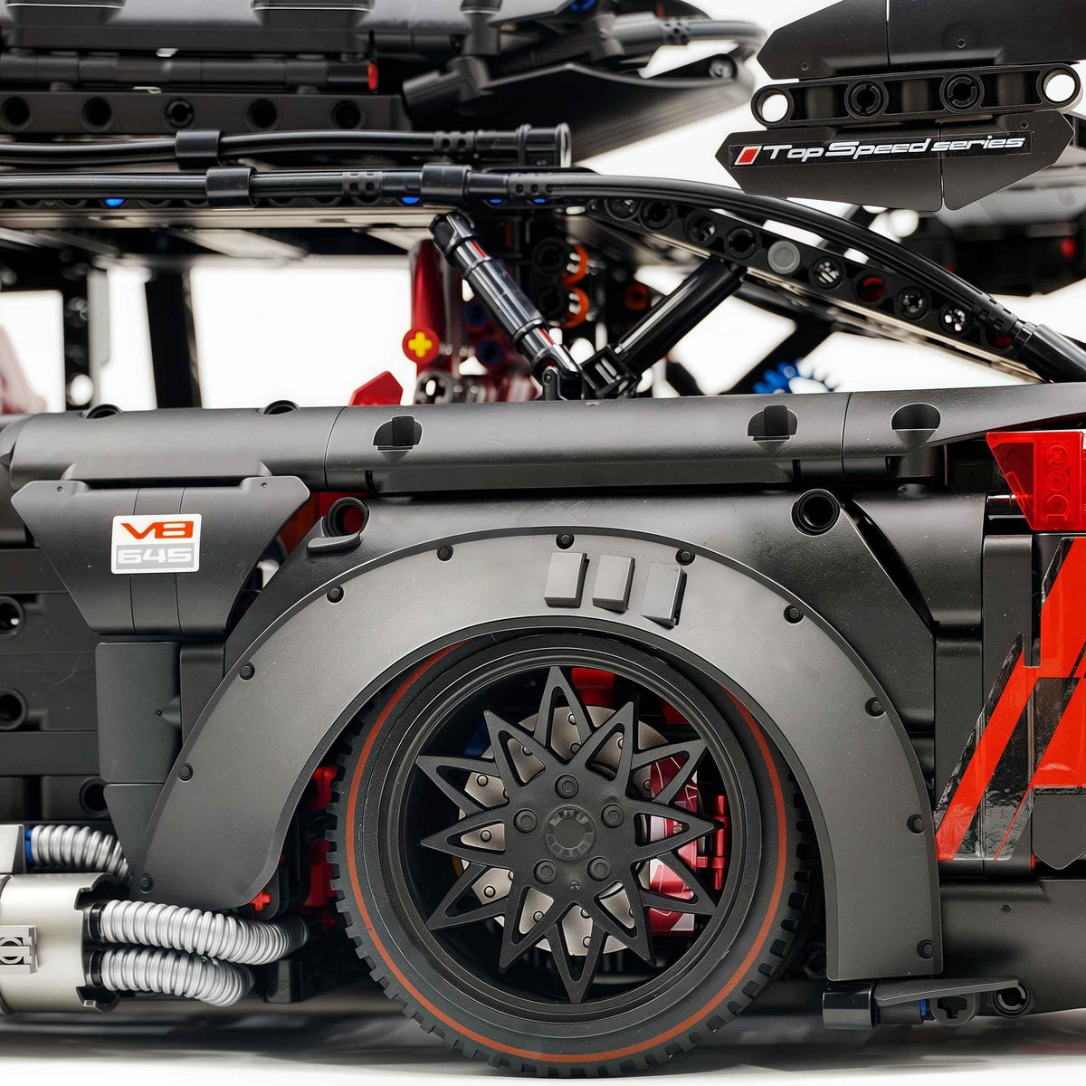 Trilumity Motorized Building Block Set: 1:8 Audi Rs6 Quattro Widebody Wagon | Matte Black Power | 4189+-Piece