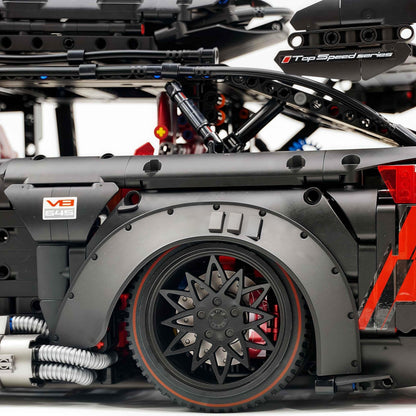 Trilumity Motorized Building Block Set: 1:8 Audi Rs6 Quattro Widebody Wagon | Matte Black Power | 4189+-Piece