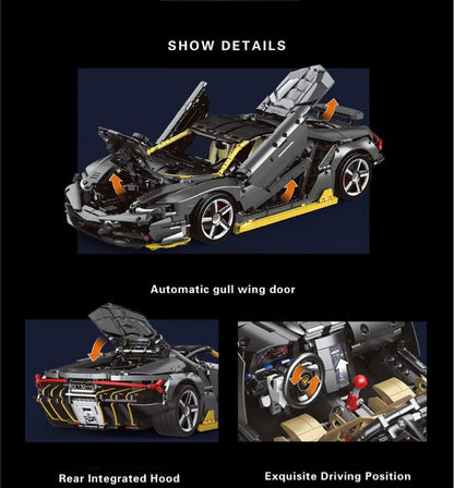 Trilumity Building Block Set: 1:8 Italian Bull Centenary Edition | Red Special Edition (3874-Piece)