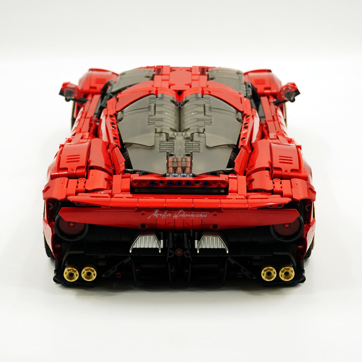 Trilumity Alfa Romeo 33 Stradale Supercar, Pearlescent Red Paint Customized Version Building Block Set, 1:8 Scale, Remote Control, 3,861-Piece