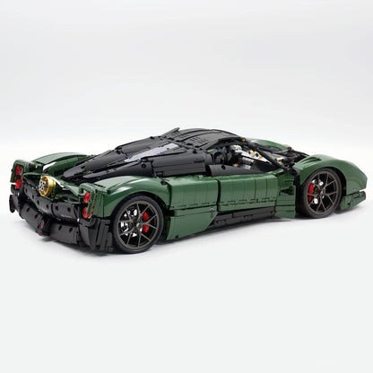 Trilumity Building Block Set: 1:8 Pagani Utopia Custom Avocado Green Paint – The Ultimate V12 Italian Hypercar (4688-Piece)