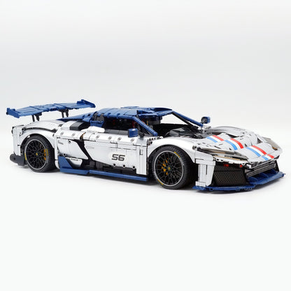 Trilumity Building Block Set: 1:8 The Ultimate 2025 Hybrid Hypercar | Remote Controlled V6 Prancing Horse Hypercar | Silver Limited Edition