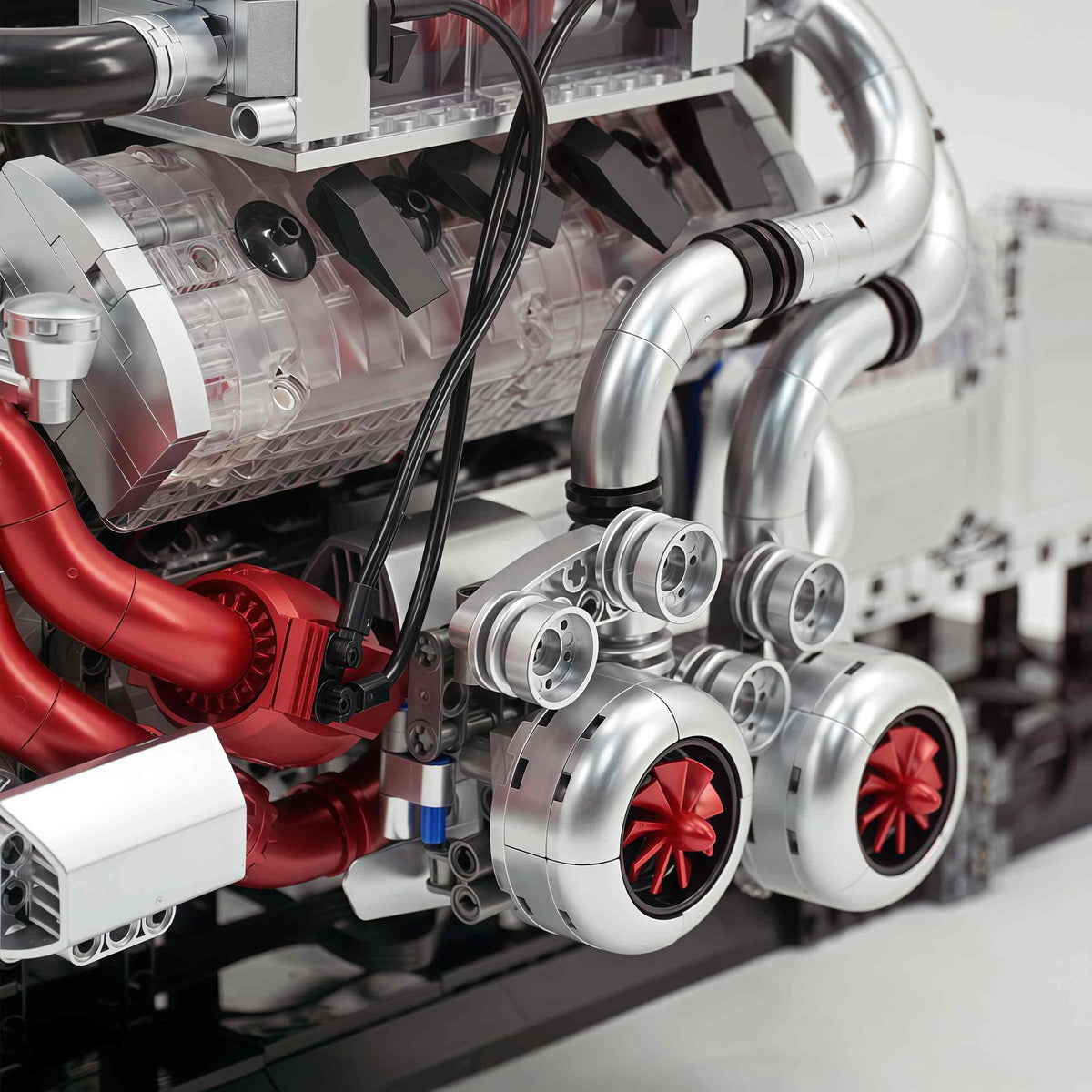 Trilumity Building Block Set: Large W16 Engine | French 16-Cylinder Engine Set (2520-Piece)