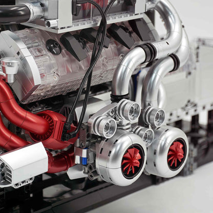 Trilumity Building Block Set: Large W16 Engine | French 16-Cylinder Engine Set (2520-Piece)