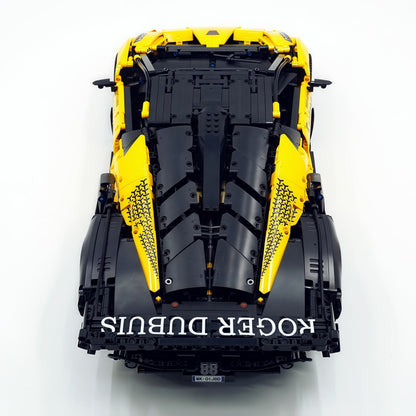 Trilumity Building Block Set: 1: 8 The Ultimate Italian Track-Only V12 Hypercar, Vibrant Yellow Limited Edition (4100+Piece)