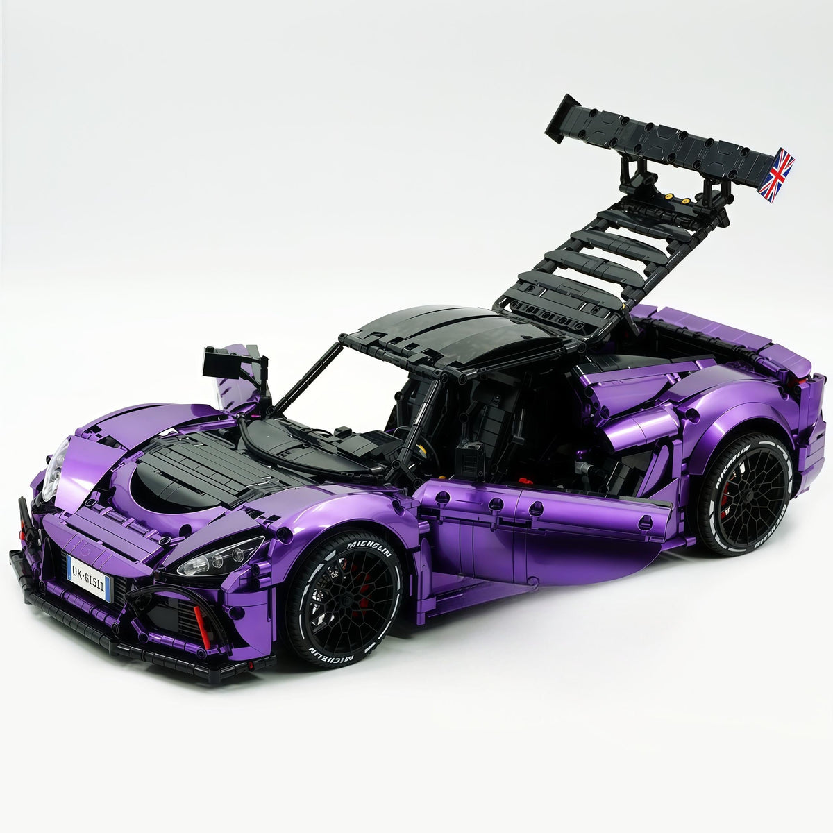 Trilumity Building Block Set: 1:8 Lotus Exige Cup 430 | Rare Amethyst Color Enamel Paint | Officially Licensed Edition (3730-Piece)