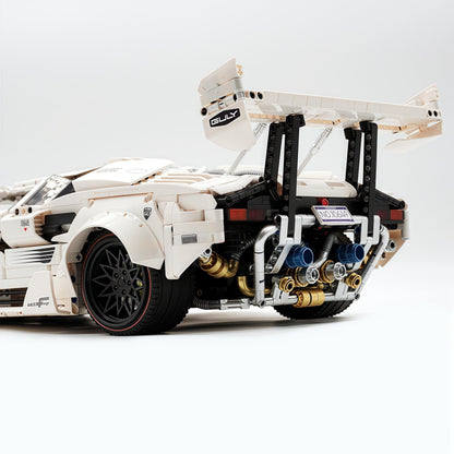 Trilumity Building Block Set: 1:8 Lamborghini Countach Lp5000 Building Set (3970+-Piece)