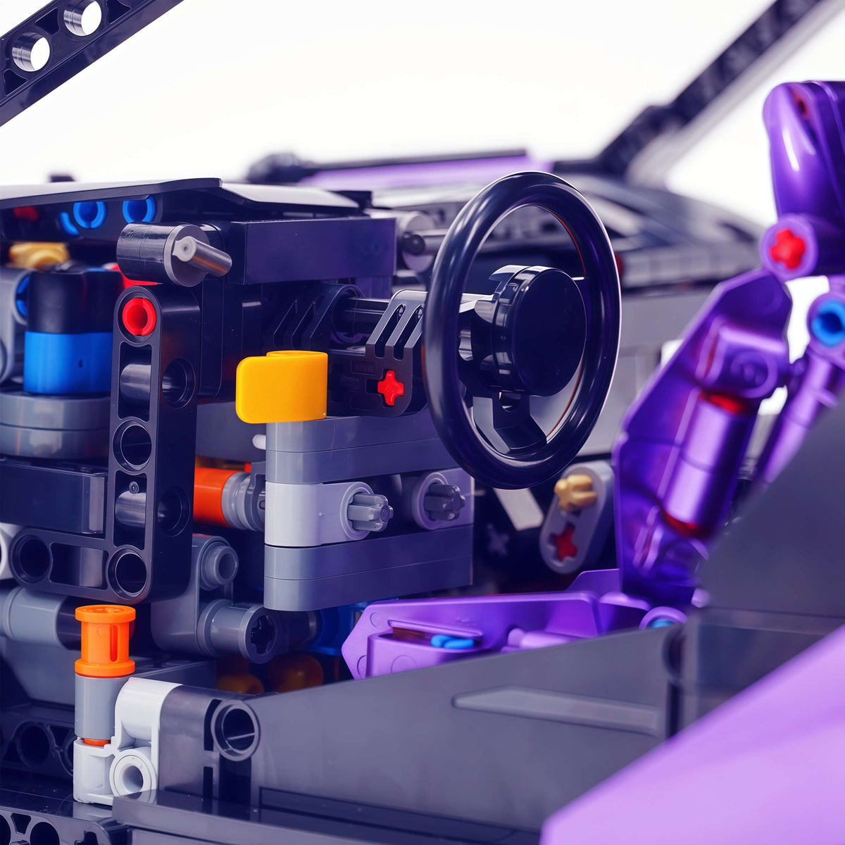 Trilumity Motorized Building Block Set: 1:8 The Ultimate British Woking Hypercar | Pearlescent Purple Custom Edition | Shipped in Original Gift Box