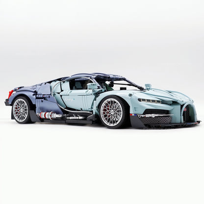 Trilumity Motorized Building Block Set: 1:8 French Hybrid V16 Hypercar | A Precision Blue Beast | Ultimate Collector's Item (3719-Piece)