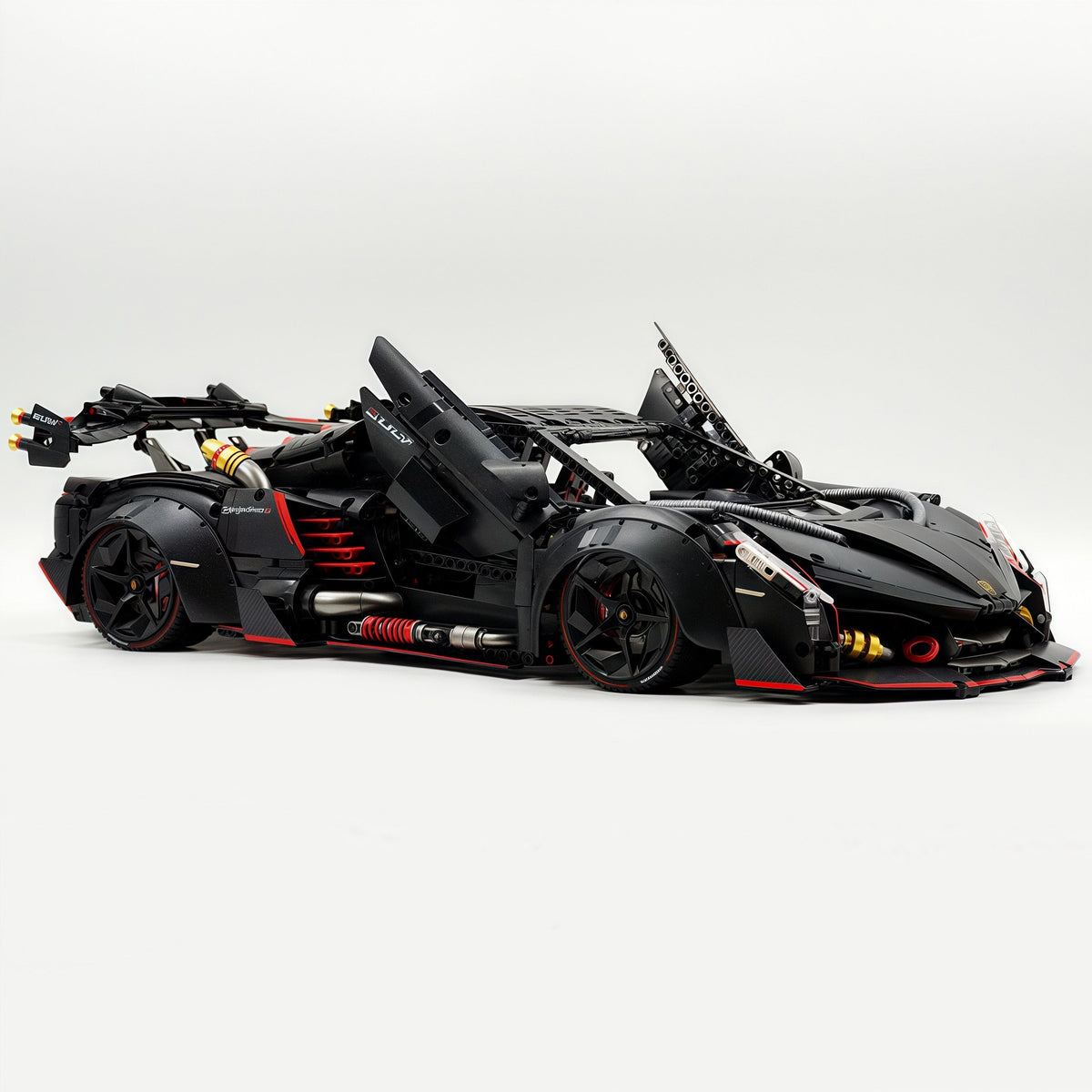 Trilumity Motorized Building Block Set: 1:8 Lamborghini Veneno Limited Edition Obsidian V12 Supercar | 64cm | Remote Controlled | 3809-Piece