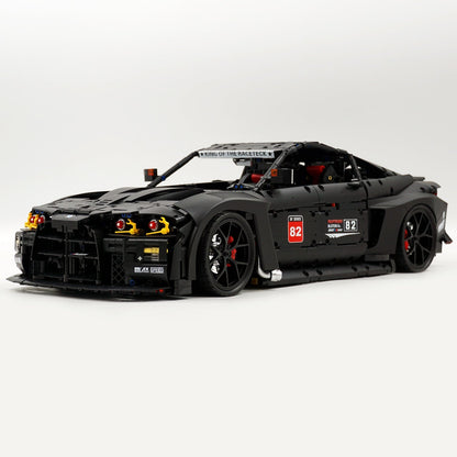 Trilumity Building Block Set: 1: 8 BMW M4 GT3 Building Set, Custom Barrel Matte Black Paint, The Ultimate Collectible (4556Piece)
