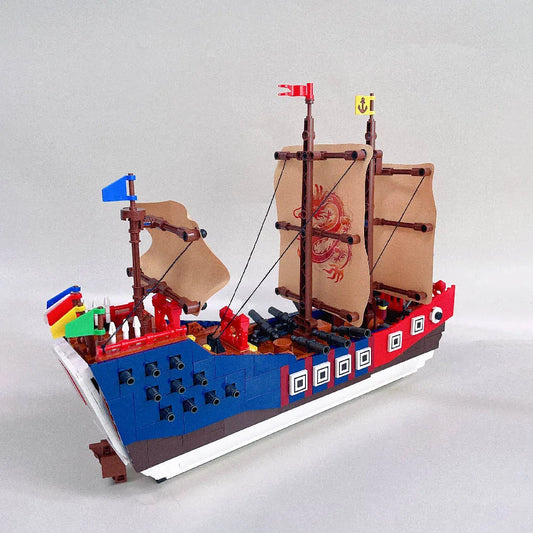 JieStar MOC Building Block Set: Boat Expert MOC The Hero Ship, Model 58001