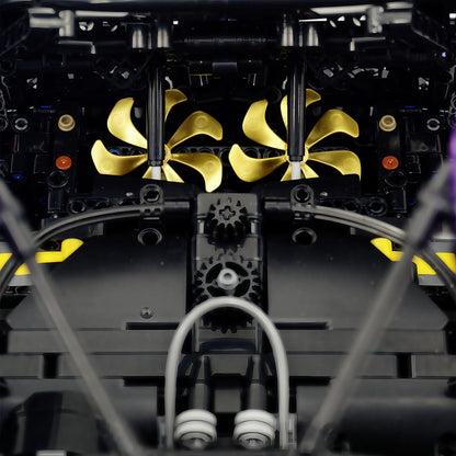 Trilumity Building Block Set: 1: 8 Pagani Huayra Bc Violet Paint finish Customized Ultimate Edition (4708-Piece)