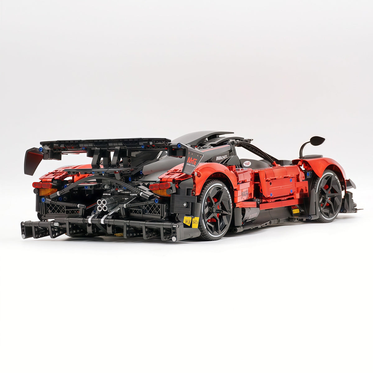 Trilumity Building Block Set: 1:8 Pagani Zonda R | Mirror Blood Red Paint Italian Hypercar (3300+-Piece)