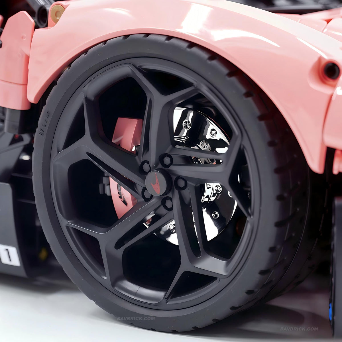 Trilumity Motorized Building Block Set: 1:8 The Ultimate British Woking Hypercar | Misty Rose Custom Edition | Shipped in Original Gift Box
