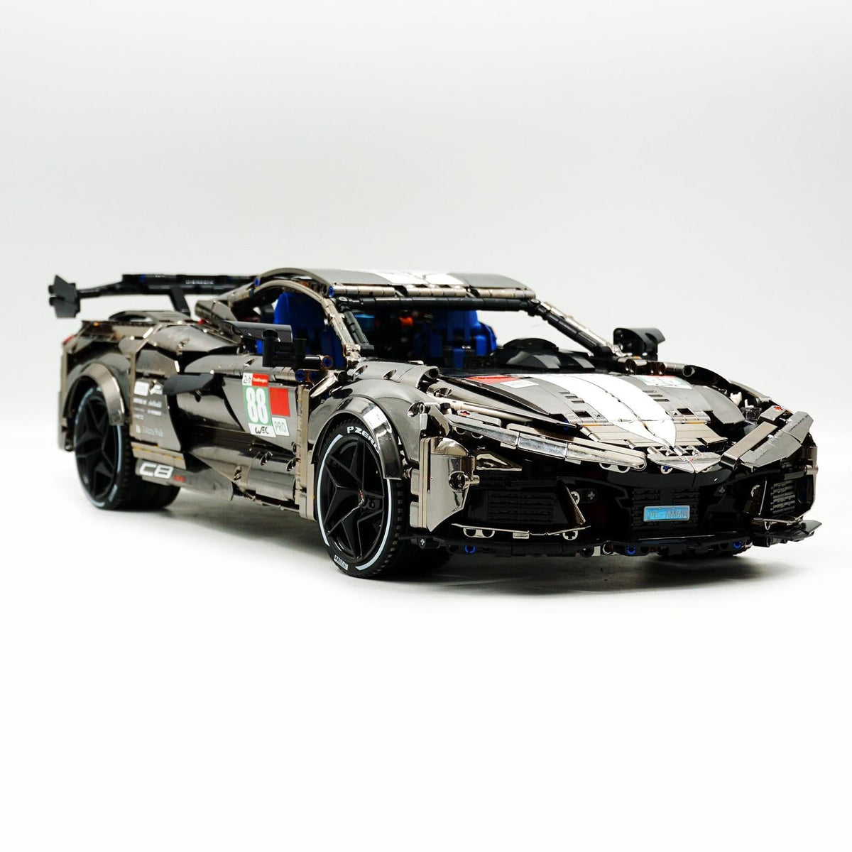 Trilumity Building Block Set: 1: 8 Corvette C8 Supercar Building Sets, Mirror electroplating Customized Edition (3788-Piece)